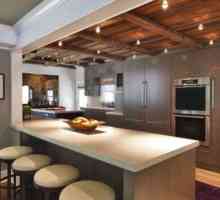 Дървен таван в кухнята, дърво, провинциален стил, Прованс, интериорна снимка, видео