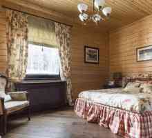 Интериорен дизайн на спалня в дървена къща