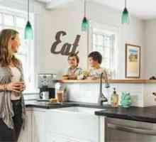 Кухнята в дневната проектират начини за зониране и визуален дизайн на снимки и видеоклипове