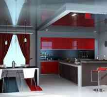 Дизайн на тавани в кухнята снимка