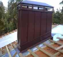 Хидроизолация на комина на покрива от гофриран картон, метал, ондулин