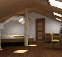 Интериор на тавана на дървена къща