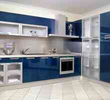 Как вътрешността на кухнята изглежда синьо