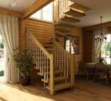 Стълби към втория етаж в частна снимка на къща, опции за дизайн