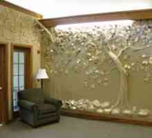 Необичайна декорация на стена триизмерна боя с мазилка