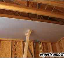 Едноетажен таван от гипсокартон върху дървена рамка