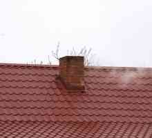 Пещната тръба преминава през покрива, за да отстрани през покрива гофрирана дъска, метал, шисти,…