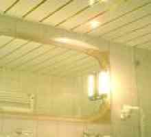 Окачени тавани за банята - модулни, стелажи, баня с минерални плочи + баня