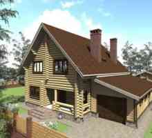 Проектите от дървени къщи с гараж са различни опции
