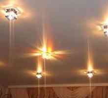 Подреждане на прожекторите върху окачения таван
