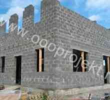 Изграждане на къща от блокове от шлака, ниска цена в проект