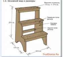 Стол със стълбище със собствени ръце, изтеглени Стол стълбище и стълбище за кухнята или раждане на…
