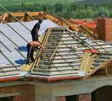 Технология на покривните строителни етапи на конструкцията на поетапно изграждане на покрива на…