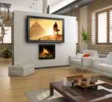 Телевизор във вътрешността на хола снимка и опции за дизайн, камина и телевизор във вътрешността на…