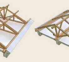 Конструкцията на системата за покривни рамки и размерите на гредите