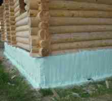 Затопляне на основата на дървена къща навън