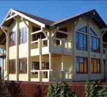 Избор на дървени къщи от залепени греди проекти за жилищно строителство