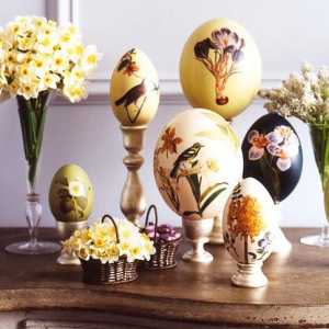 Декупаж на дървени яйца за Великден
