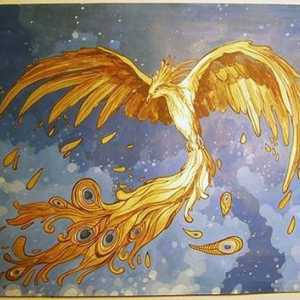 Арт живопис птица Phoenix