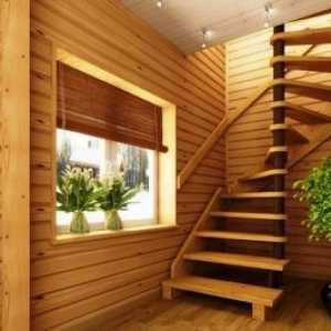 Стълбата на втория етаж в дървената къща основни изисквания, опции за изпълнение и цени