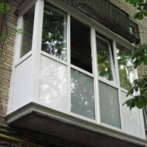 Балкон стъкла в Хрушчов опции, цена, снимка