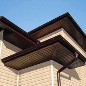 Завършване на корнизи на покриви с описание на сайдинг материал, методи за монтаж