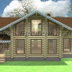 Проектът на дървена дограма 9x15 м 201 кв. М., С 4 спални, красив многокрилен покрив и втора…
