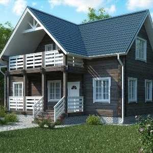 Проекти на дървени двуетажни къщи от бар избор материал, конструкция и размери