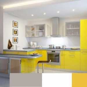 Изберете соларен кухненски интериор в жълт цвят
